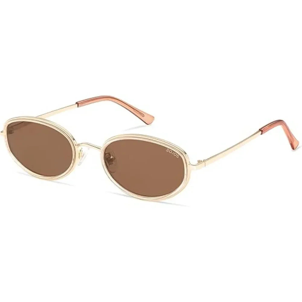 Trendy Oval Round Polarized Sunglasses for Men and Women Retro SJ1248